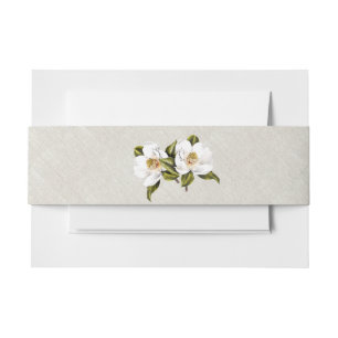 Chic Southern Magnolias Wedding Belly Band Invitation Belly Band