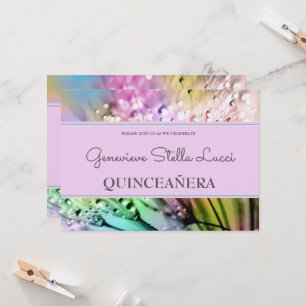 Chic Sparkles Quinceañera Party Invitation