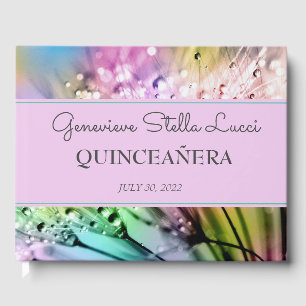 Chic Sparkles Quinceañera Party Invitation Guest Book