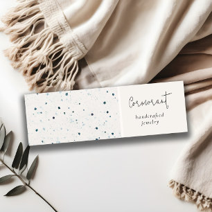 Chic Speckled Blue White Texture Earring Holder Mini Business Card