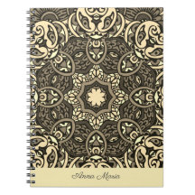 Chic spiral planner or appointment book - Mandala