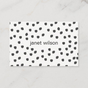 chic spotted texture pattern business card