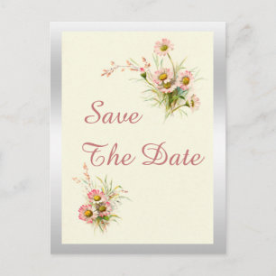 Chic Spring Flowers 18th Birthday Save The Date Announcement Postcard