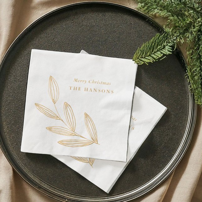 Chic Sprout Hand-Drawn Botanical Foil Napkins (Chic Sprout Hand-Drawn Botanical Foil Napkins)