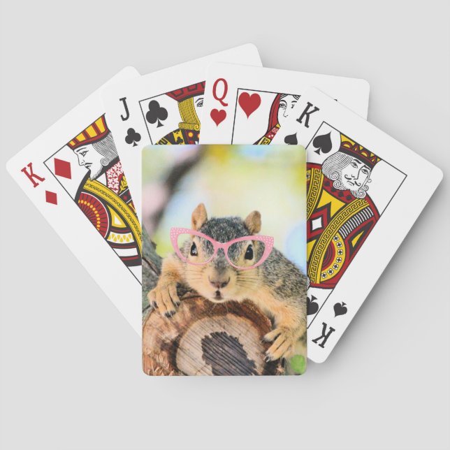 Chic squirrel playing cards (Back)