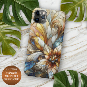 Chic Stained Glass Floral Mosaic Art Pattern