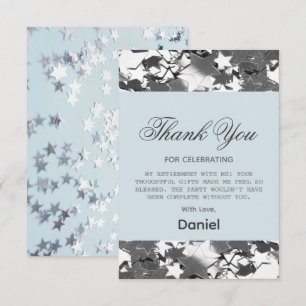 Chic Stars Surprise Retirement Party 2025 Thank You Card