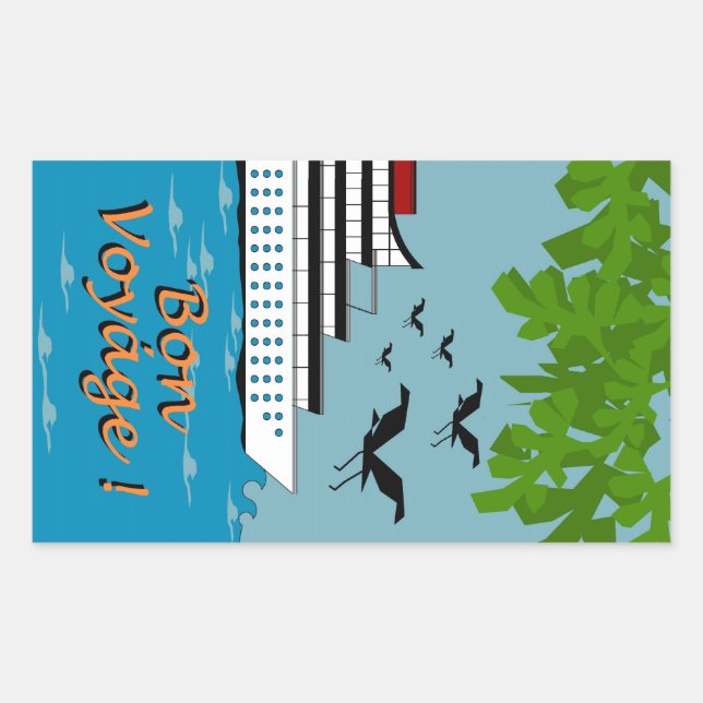 CHIC STICKER_BON VOYAGE! RECTANGULAR STICKER (Front)