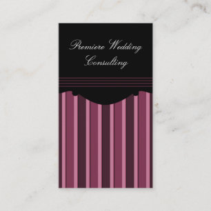 Chic Stripes Business Card, Fuchsia Card
