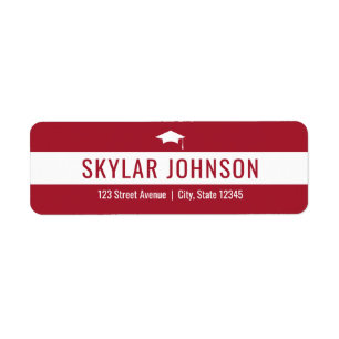 Chic Stripes EDITABLE COLOR Graduation Address Lab