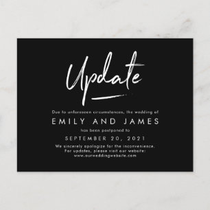 Chic Strokes EDITABLE COLOR Change The Date Postcard