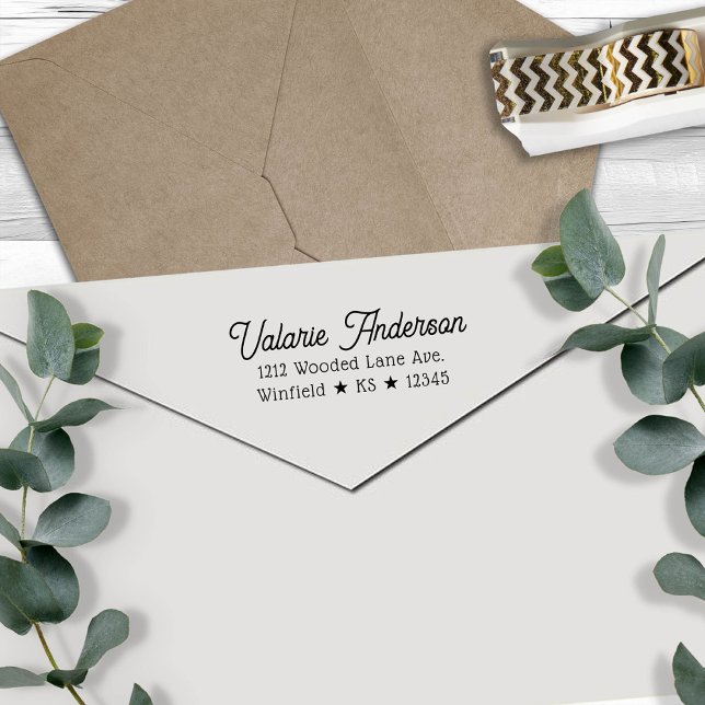 Chic Style Return Address  Self-inking Stamp (Creator Uploaded)