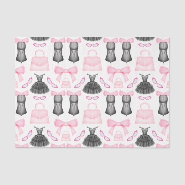 Chic Stylish Girly High Heels Fashion Pattern Tissue Paper (Front)