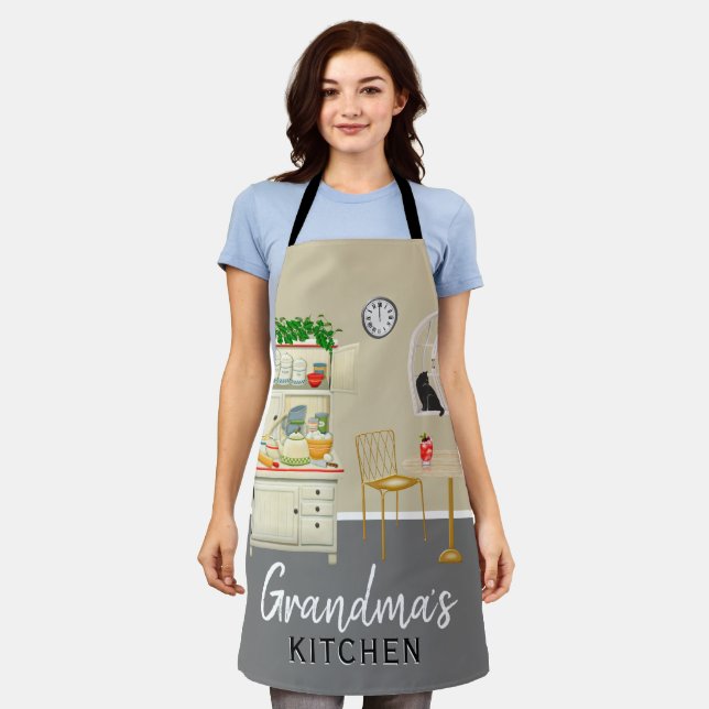 Chic Stylish 'Grandma's Kitchen' Apron (Worn)