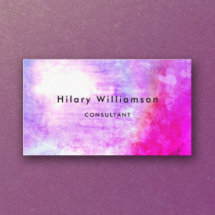 Chic Stylish Grunge Lilac Lavender Unique Abstract Business Card