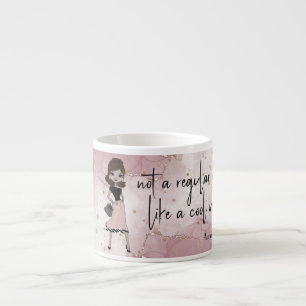 Chic Stylish Lady Pink Marble Personalised Mum Espresso Cup