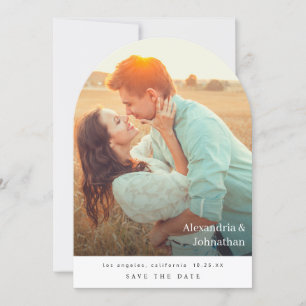 Chic Stylish Mod Photo Save the Date Arc Invitation