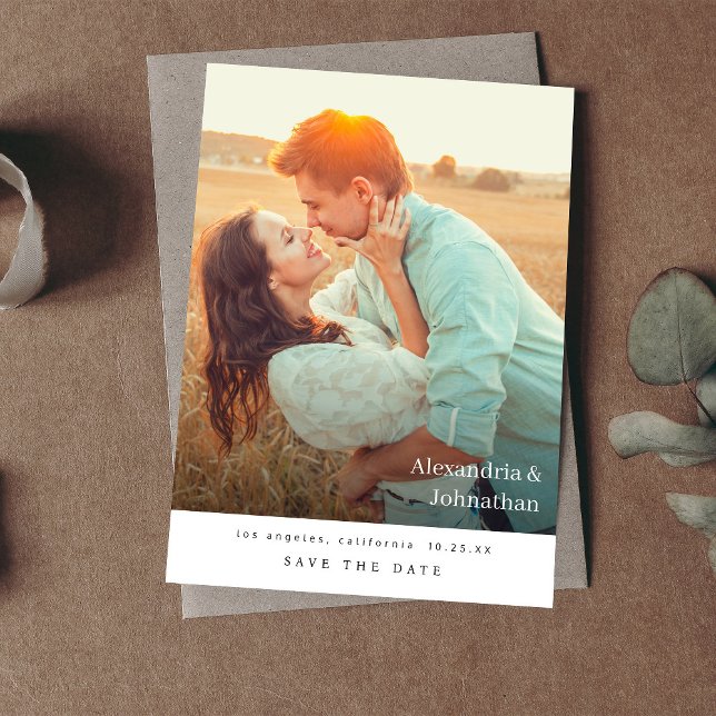 Chic Stylish Mod Photo Save the Date Invitation (Creator Uploaded)