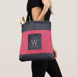 Chic Stylish Modern Monogram Bunco Queen Tote Bag