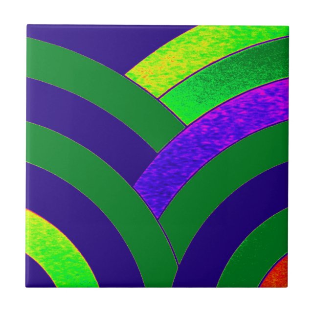 chic stylish sophisticated contemporary chevrons tile (Front)