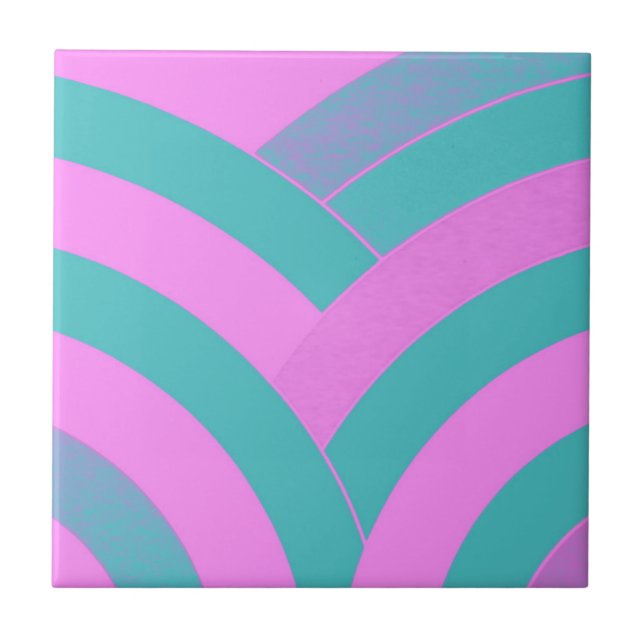 chic stylish sophisticated contemporary chevrons tile (Front)
