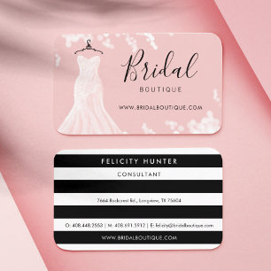 Chic & Stylish Wedding Dress Bridal Boutique Business Card