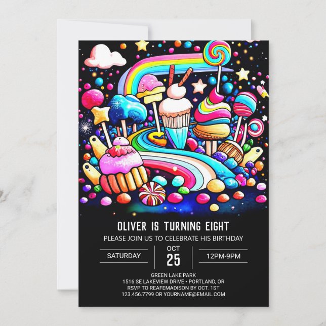Chic Sweet Celebration Birthday Invitation (Front)