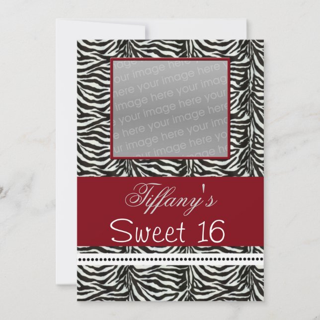 Chic Sweet Sixteen party photo Invitation (Front)