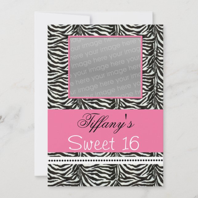 Chic Sweet Sixteen party photo Invitation (Front)