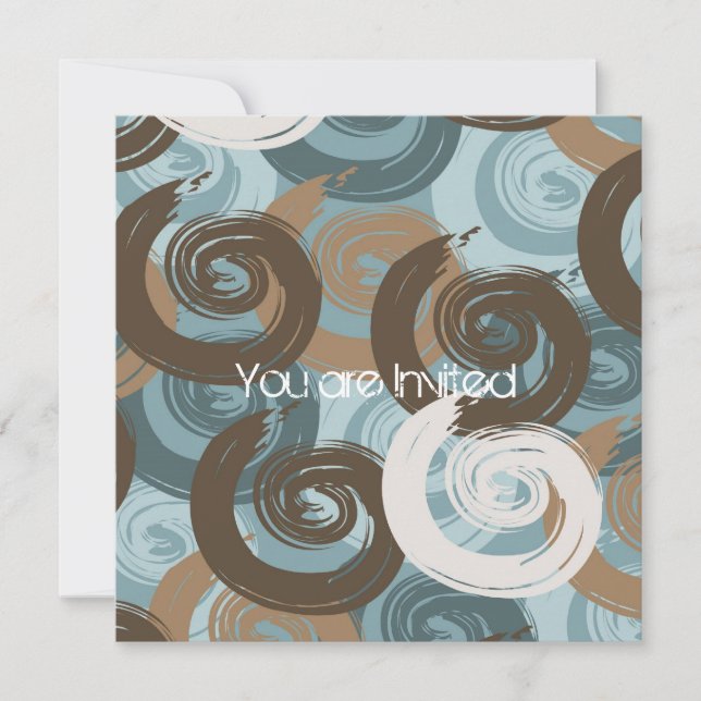 Chic Swirls Baby Shower Invitation (Front)