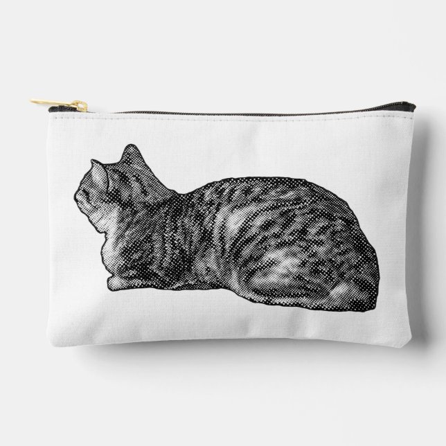 Chic Tabby Texture Pouch (Front)
