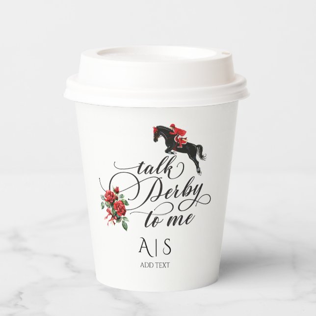 Chic Talk Derby To Me Party Race Horse Equestrian Paper Cups (Front)