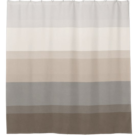 grey and tan shower curtain