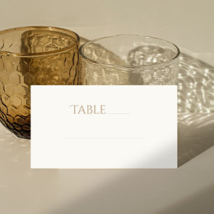 Chic Taupe & Ivory Table Number Place Escort Card