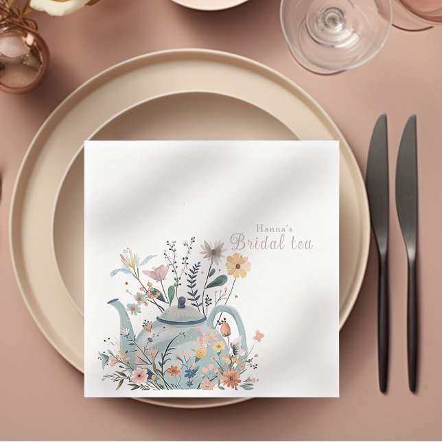 Chic tea party  Bridal shower   Napkin (Creator Uploaded)