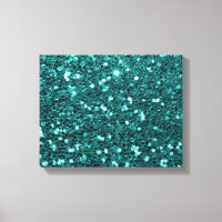 Chic Teal Faux Glitter