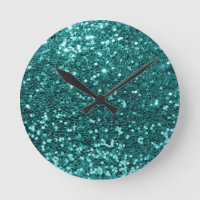 Chic Teal Faux Glitter