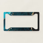 Chic Teal Gold Glitter Agate Custom Monogram