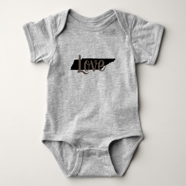 chic TENNESSEE LOVE script | Baby Bodysuit (Front)