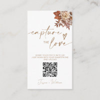 Chic Terracotta Floral Capture The Love QR Code