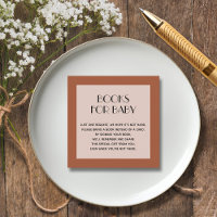 Chic Terracotta Gender Neutral Baby Book Request