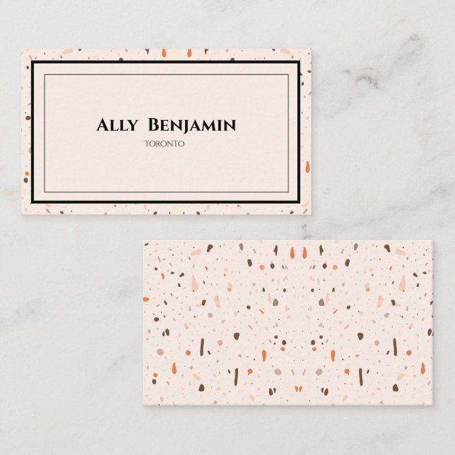 Chic terrazzo pattern business card (Front/Back)