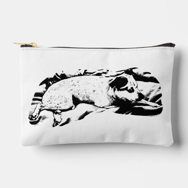 Chic Terrier Lines, Winter Polish Accessory Pouch (Front)