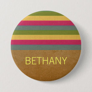 Chic Textured Stripes Button