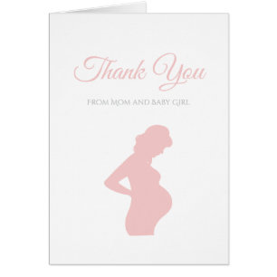 Chic Thank You Girl Baby Shower Pregnant Baby Bump