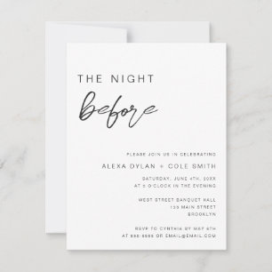 Chic The Night Before Rehearsal Dinner Invitation