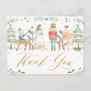 Chic The Nutcracker Ballet Christmas Thank You Postcard