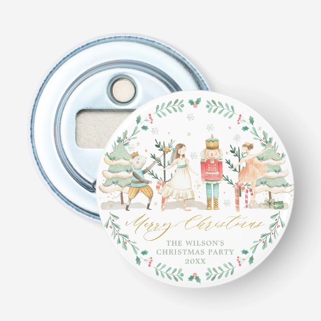 Chic The Nutcracker Ballet Merry Christmas Party Bottle Opener (Front)