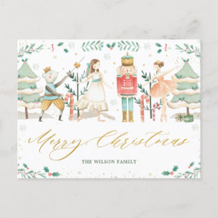 Chic The Nutcracker Ballet Merry Christmas Postcard