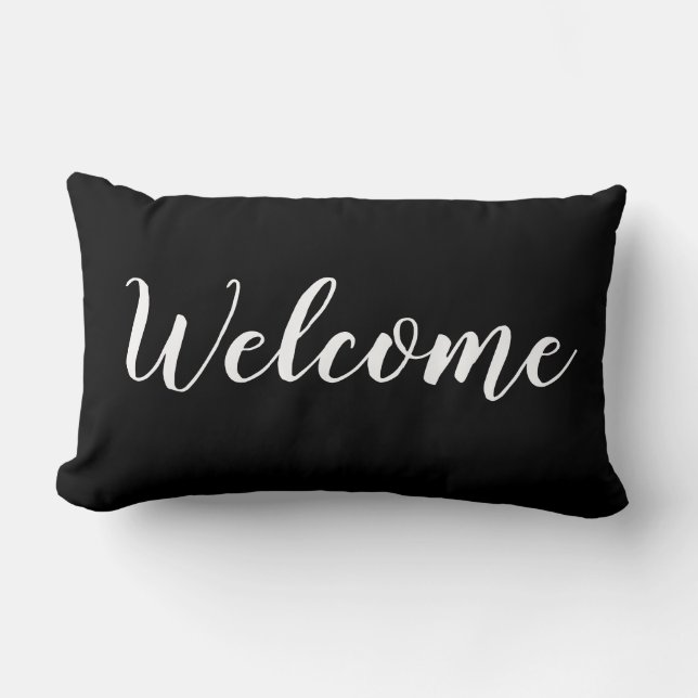 CHIC THROW PILLOW_"Welcome" Lumbar Cushion (Front)